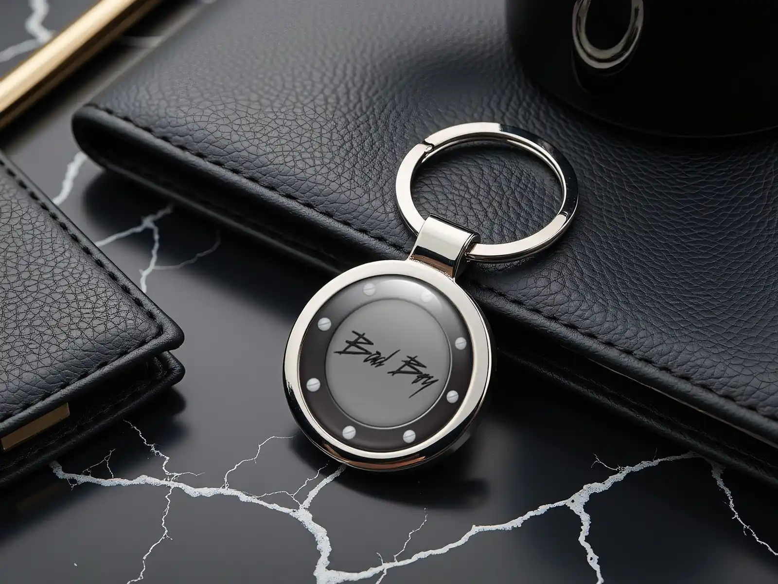 Personalized Keychains Glossy Classy Metal